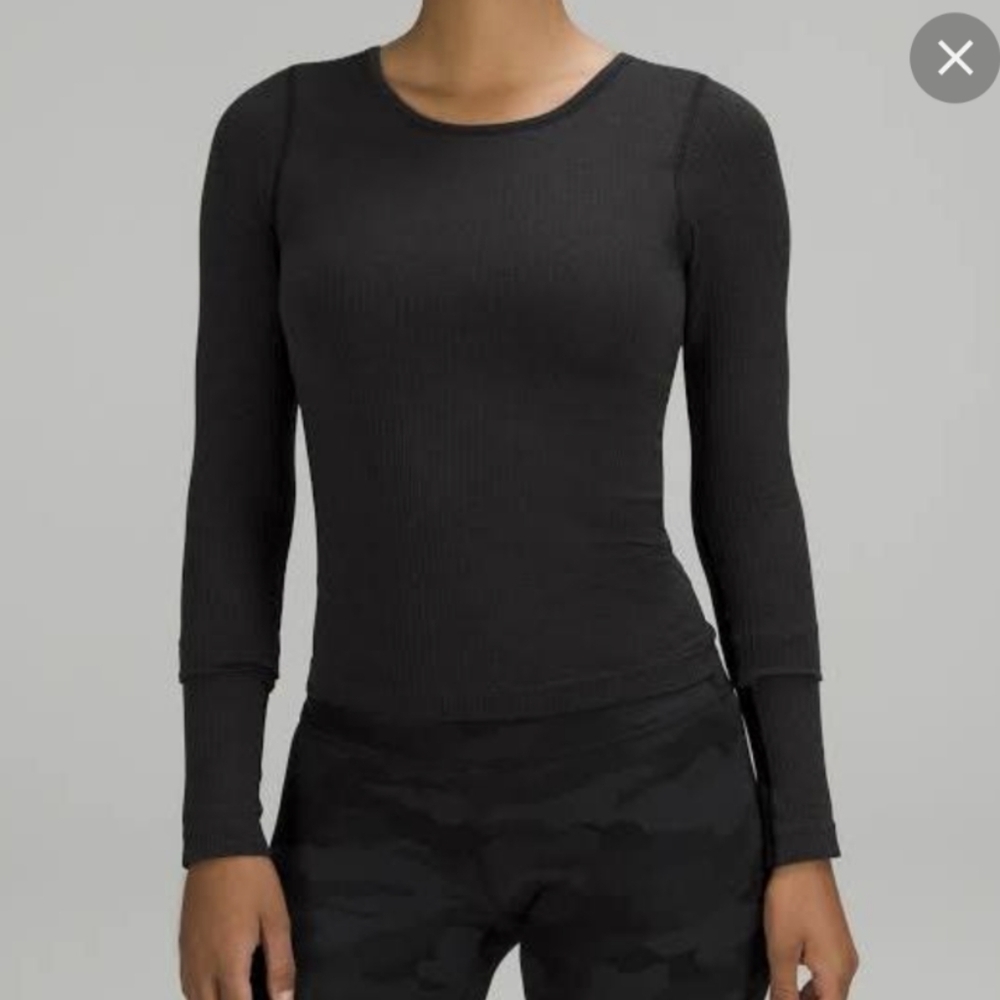 Lululemon Black Mesh Long Sleeve